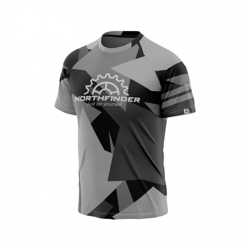 Pánske cyklistické tričko Northfinder Derinky sivé L