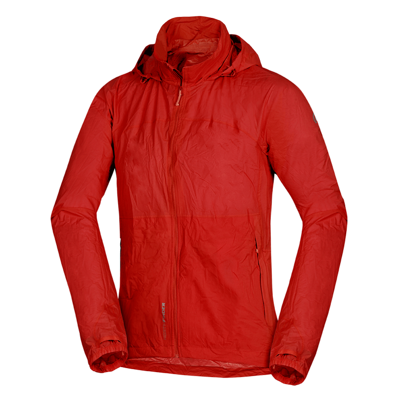 Pánska multišportová bunda Northfinder Northkit zbaliteľná 2L červená 3XL