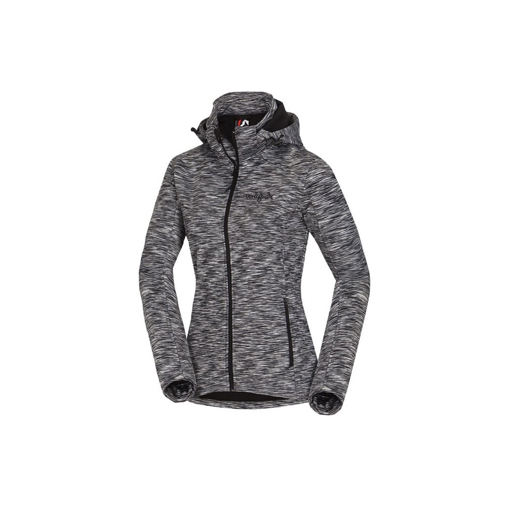 Dámska mikina Northfinder Lilu s kapucňou čierno-biela L