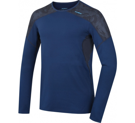Pánske termo tričko Husky Active Winter Long s dlhými rukávmi tmavo modré  XL