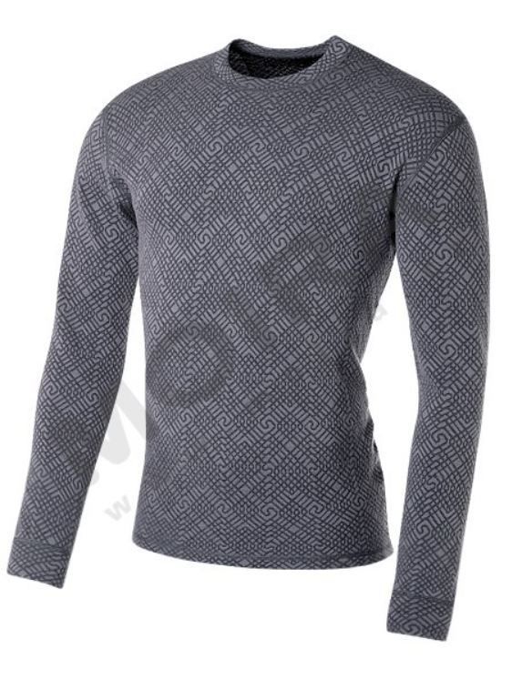 Pánske tričko Moira MW/DR s dlhými rukávmi šedé bludisko XL