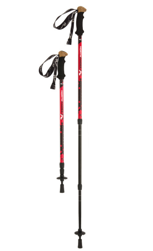 Turistické palice Northfinder All Terrain červené