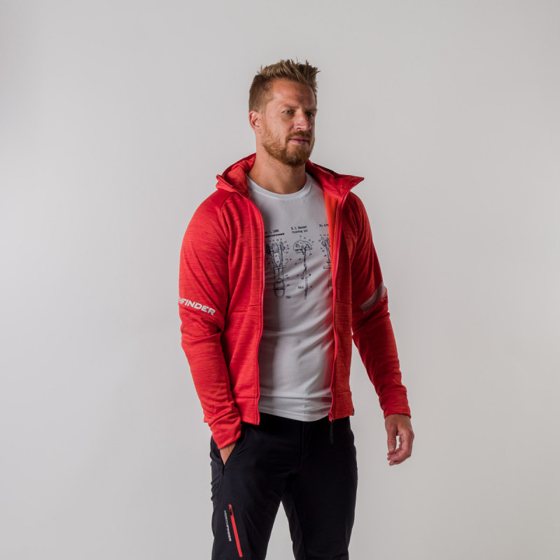 Pánska mikina Northfinder Fred červená