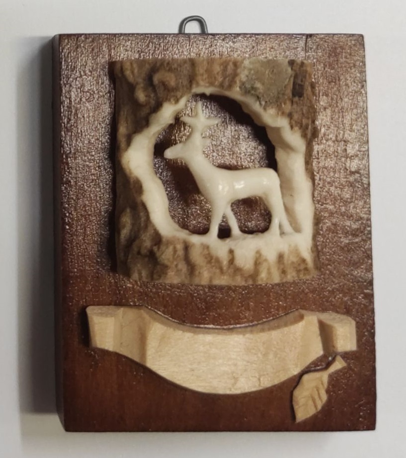 Brúsený obrázok z parohoviny Srnec 1